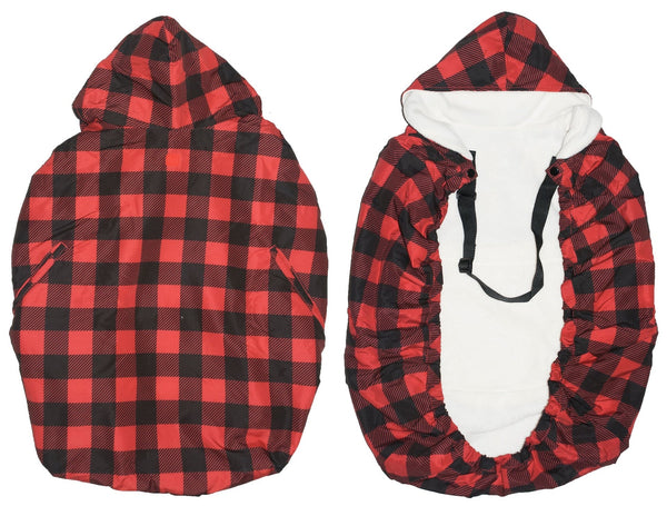 Snuggle Cover with Packable Hood, Buffalo Plaid S0860
