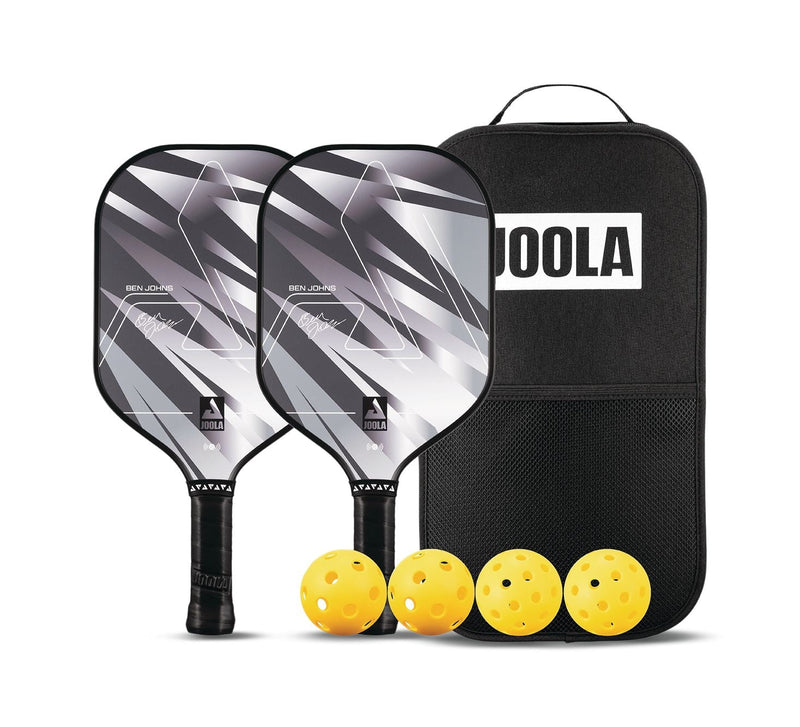Silver Lightning 10mm Pickleball Paddle & Indoor/Outdoor Ball Set, Black R7095