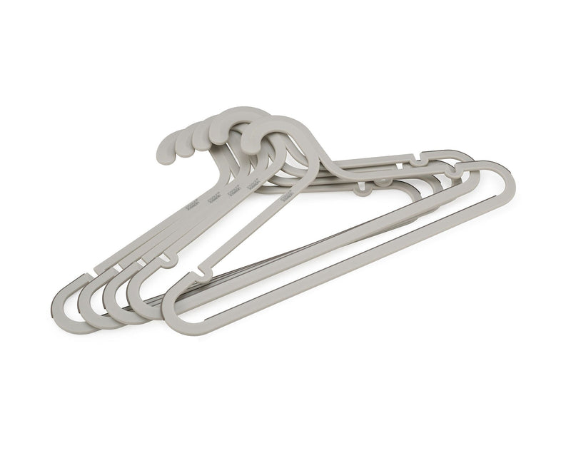 Orderly Anti-Tangle Anti-Slip Garment Hangers, Ecru, 5-pk Y2381