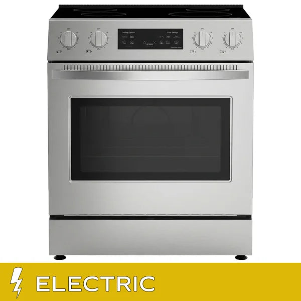 30 in. 5 cu ft. Stainless Steel Front Control Electric Range with Air Fry and True Convection L5695