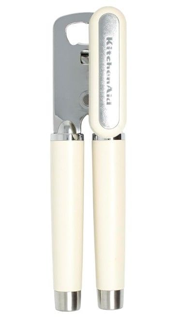 Gourmet Hard Handle Stainless Steel Can Opener, Black, Almond Cream H6217