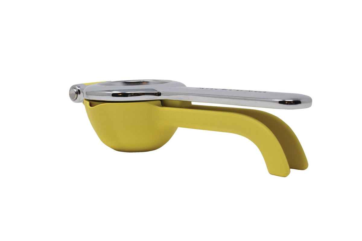 No Stress No Mess Aluminum Citrus Press, Yellow