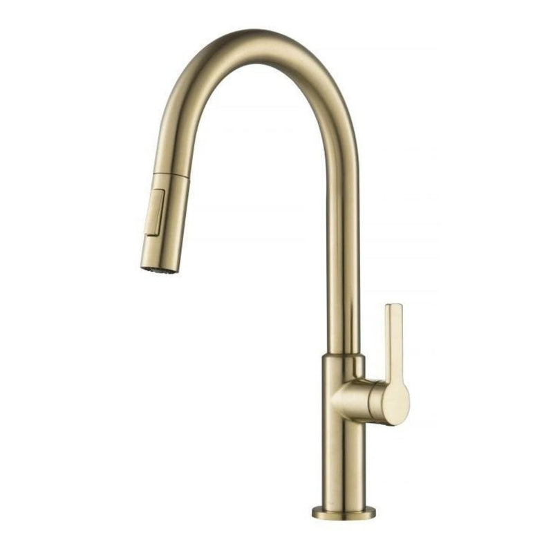 Oletto Single Handle Pull-Down Kitchen Faucet, Spot Free Antique Champagne Bronze M0332