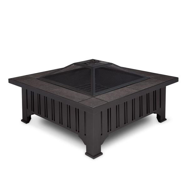 Lafayette Square Wood Burning Fire Pit in Black, 34-in F7836