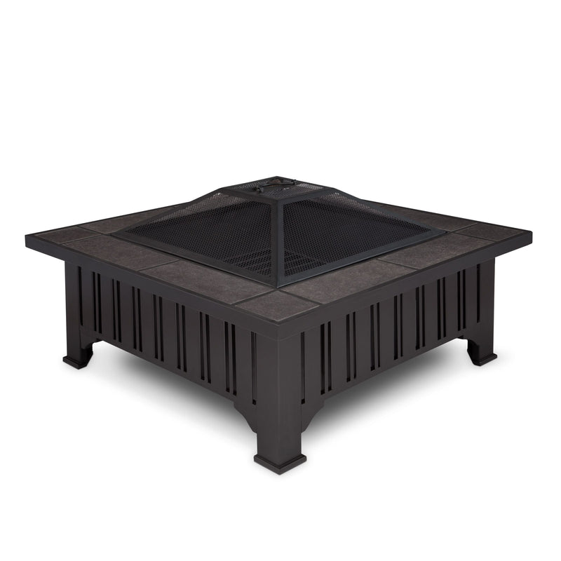 Lafayette Square Wood Burning Fire Pit in Black, 34-in F7836