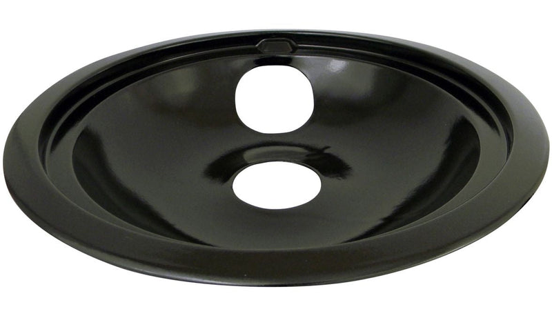 62248 GE Porcelain Stove Shallow-Draw Drip Pan with Trim Ring, Black, 8-in W3813