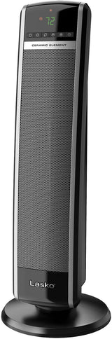 1500W Digital Tower Ceramic Space Heater withRemote Control, 1500W, Black, 30-in