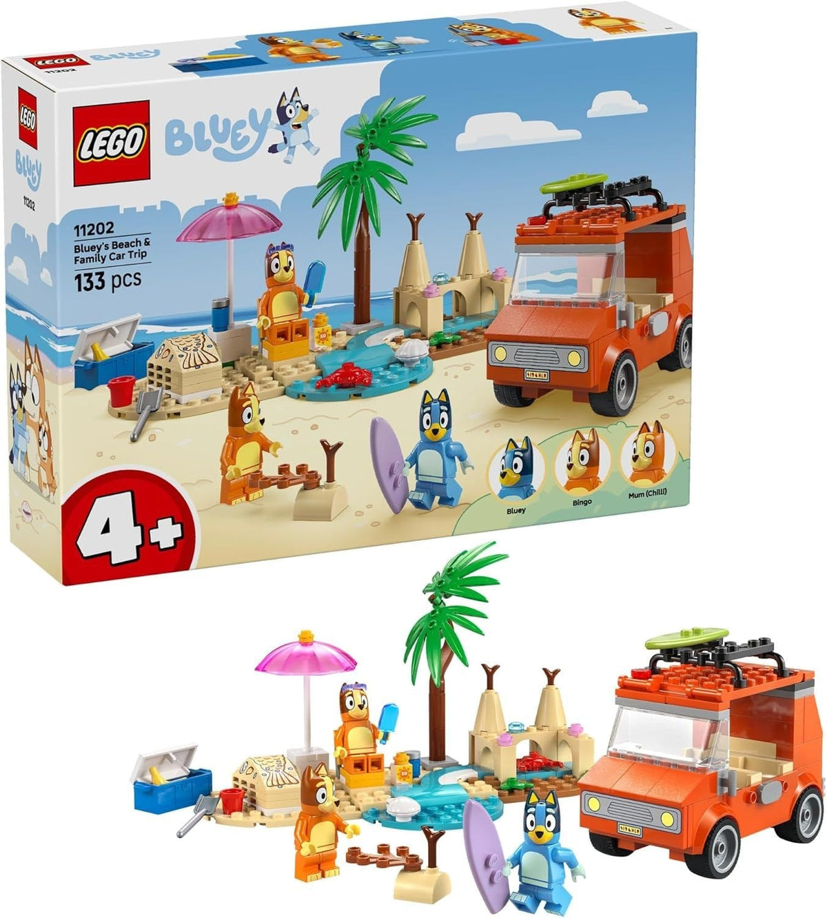 's Beach & Family Car Trip - 11202, 133-pcs, Ages 4+