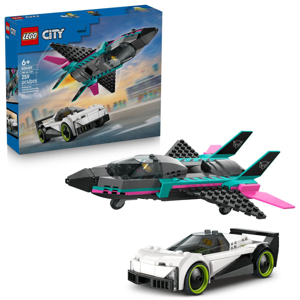 City Jet Vs. Car Building Set - 60480, 259-pcs, Ages 6+ N7130
