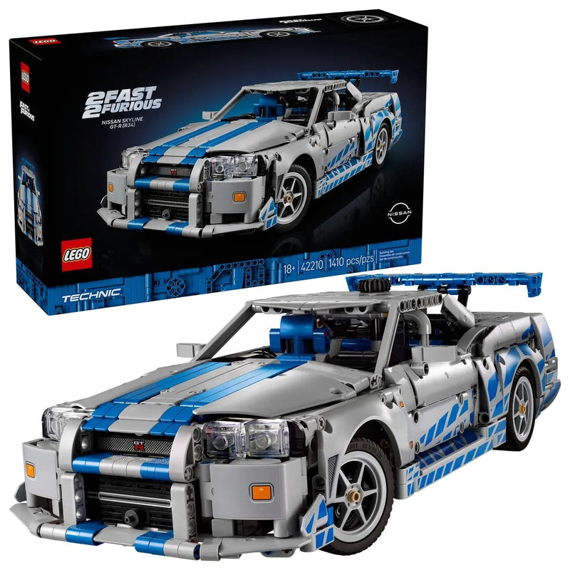 Technic 2 Fast 2 Furious Skyline GT-R (R34) Car - 42210, 1410-pcs, Ages 18+ N5896