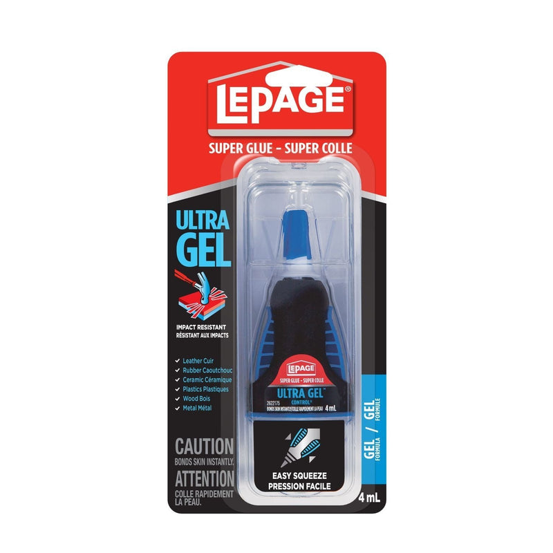 Ultra Gel Super Glue Adhesive, Bonds Plastic/Metal/Wood/Rubber/Ceramic/Glass, 4-mL R1413