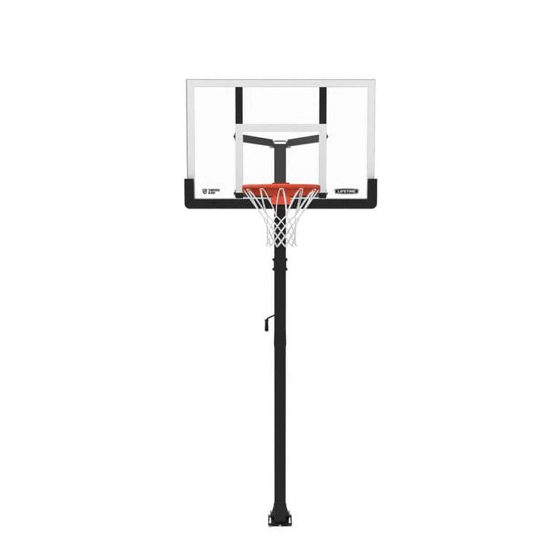 In-Ground Crank Adjust Bolt Down Outdoor Basketball Hoop, 50-in H5319