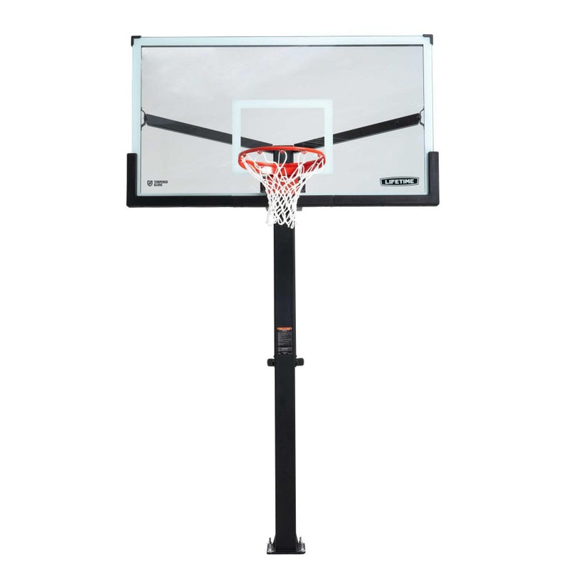Mommoth Bolt Down Basketball Hoop with 72-in Tempered Glass E6340