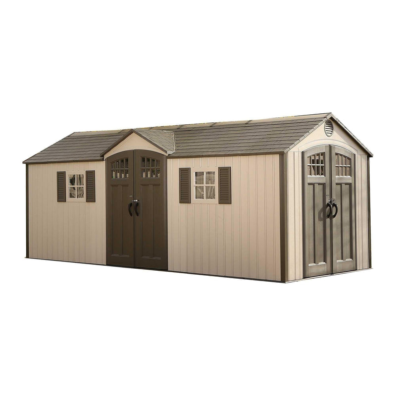 Outdoor Storage Shed with Dual Side Entry, 20 x 8-ft C3895