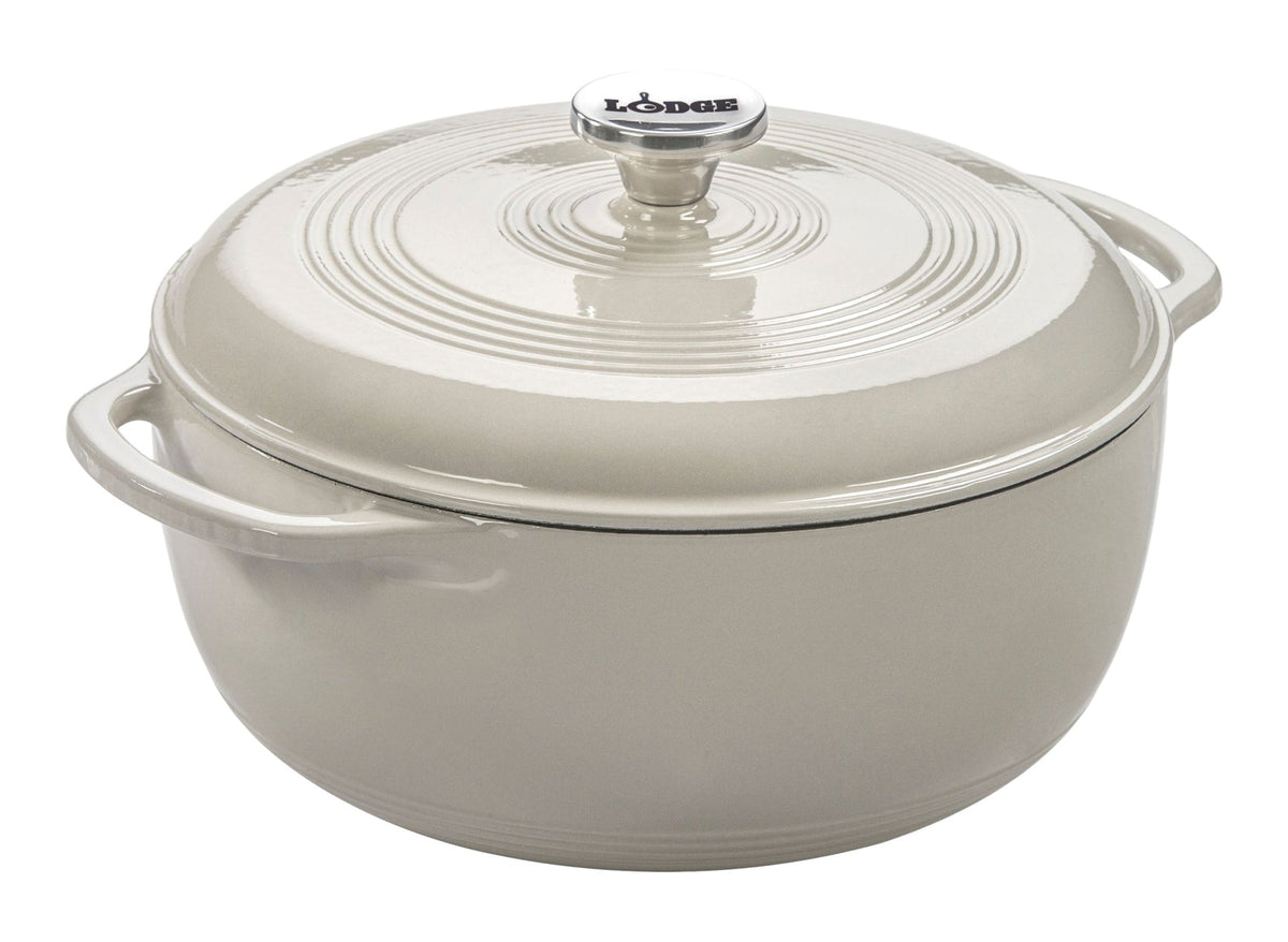 Enamel Cast Iron Dutch Oven, White, 6-qt