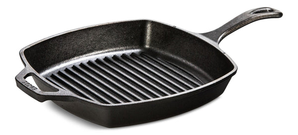 Seasoned Cast-Iron Grill Pan, 10.5-in (26 cm) O5846