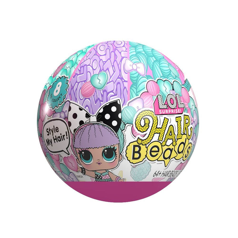 L.O.L. Surprise Hair Beads Tots with 60+ Hair Beads, Collectible Doll, Assorted, Ages 4+ O8697