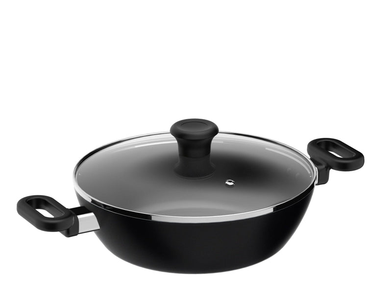 3.4qt Non-Stick Karahi with lid 26cm 10.25in T0415