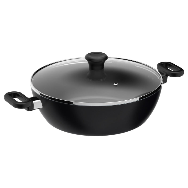 5.6qt Non-Stick Karahi with lid 30cm 12in O5922