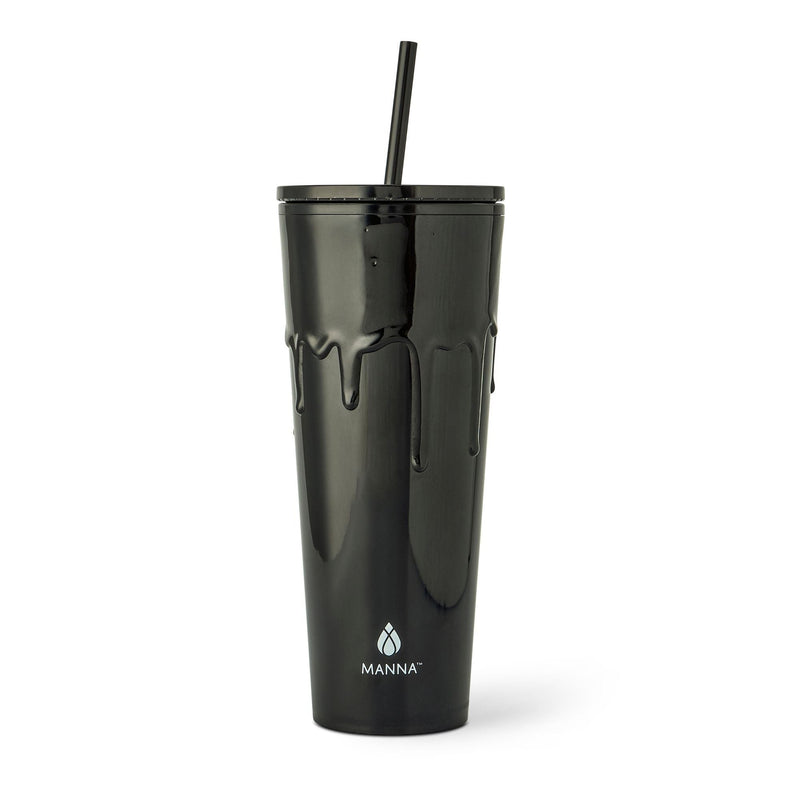 710-mL BPA-Free Black Slime Drip Textured Tumbler F4164