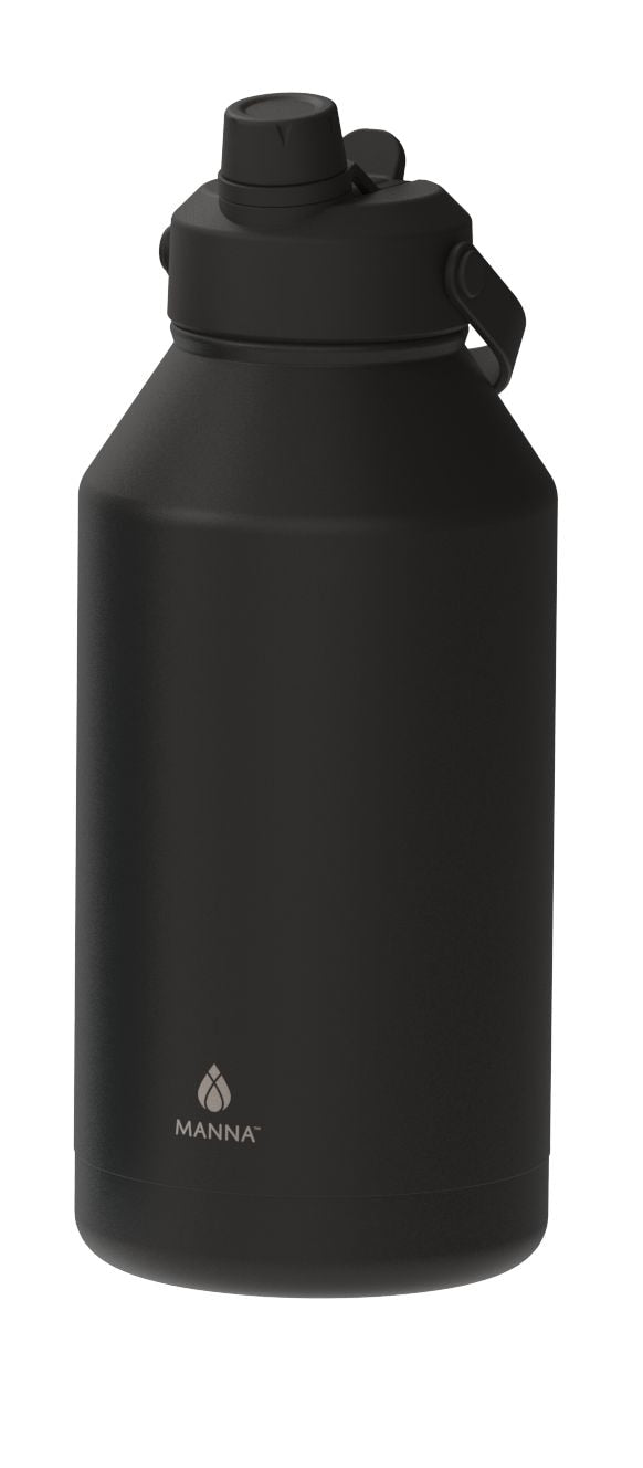 Dual Mouth Flip Lid Double Wall Stainless Steel Water Bottle, 64-oz O8071