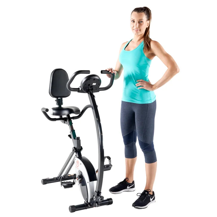Marcy Foldable Exercise Bike with High-back Seat F5893
