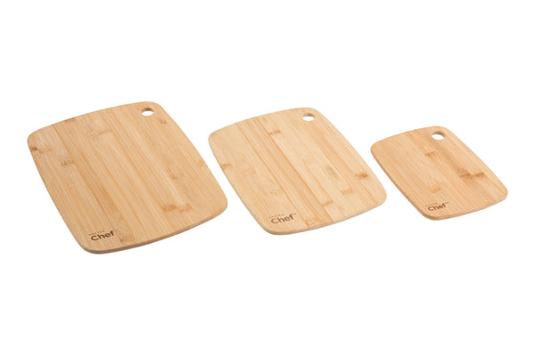 Bamboo Cutting Board, Assorted Sizes, 3-pk C5599