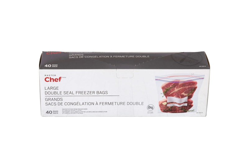 Double Seal Large Freezer Bag, 40-pk L7216