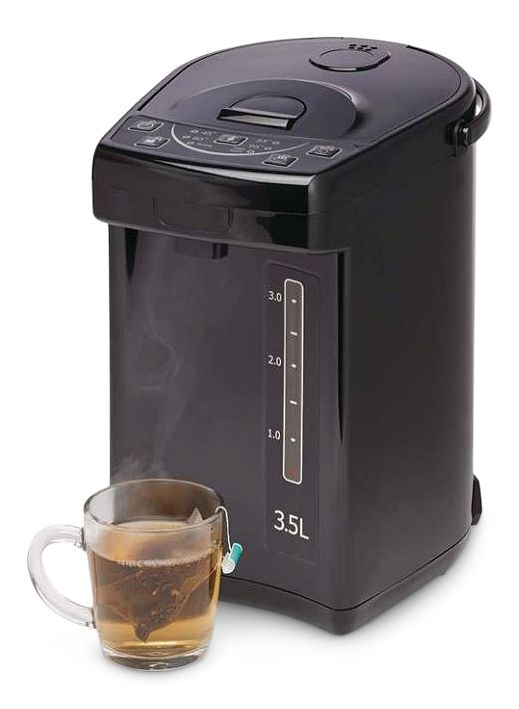 Electric Hot Water Boiler, Warmer & Dispenser with Handle, Black, 3.5-L L4202