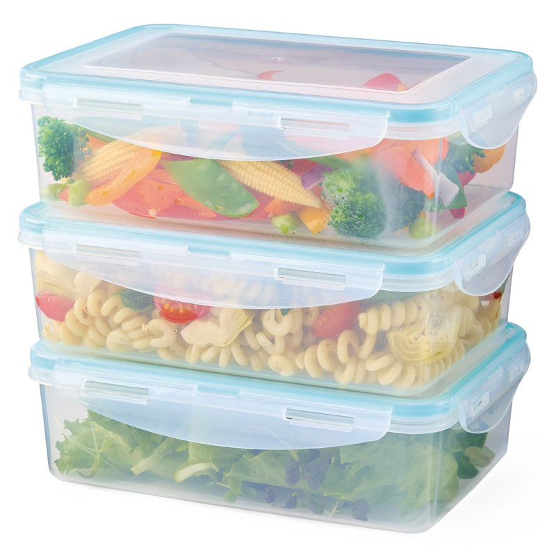 Plastic Food Storage Container Set with Snap Lid, 1-L, 6-pc T719