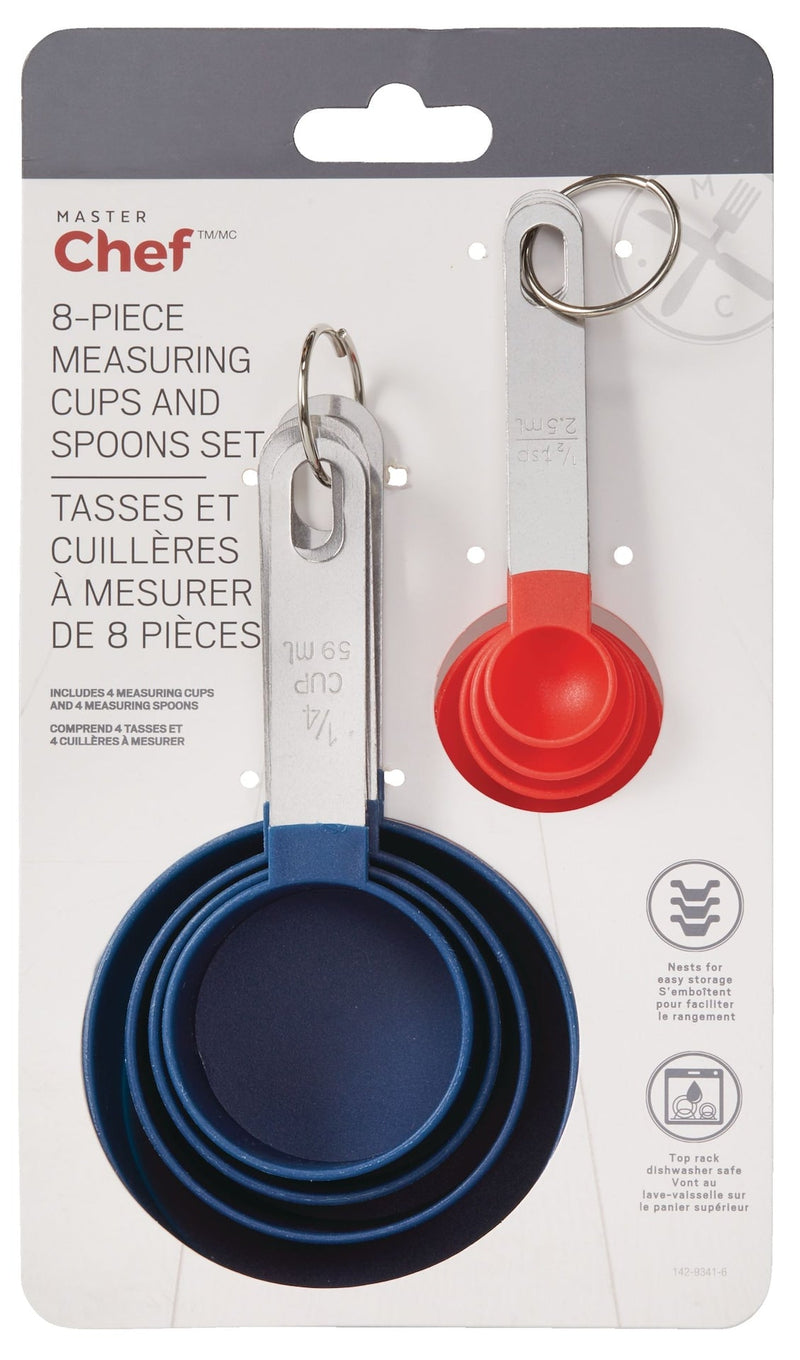 Stainless Steel Stacking Measuring Cup & Spoons Set, 8-pc C1176