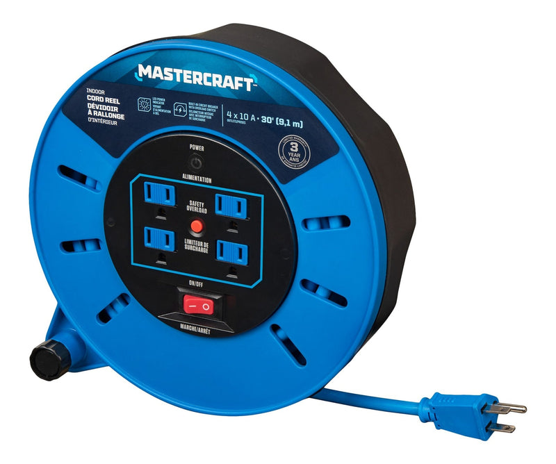 30-ft 10A Retractable Extension Cord Reel A9819