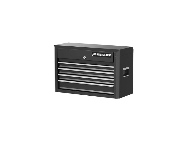 4-Drawer Tool Storage Chest with Liners, Black, 24-in A0174