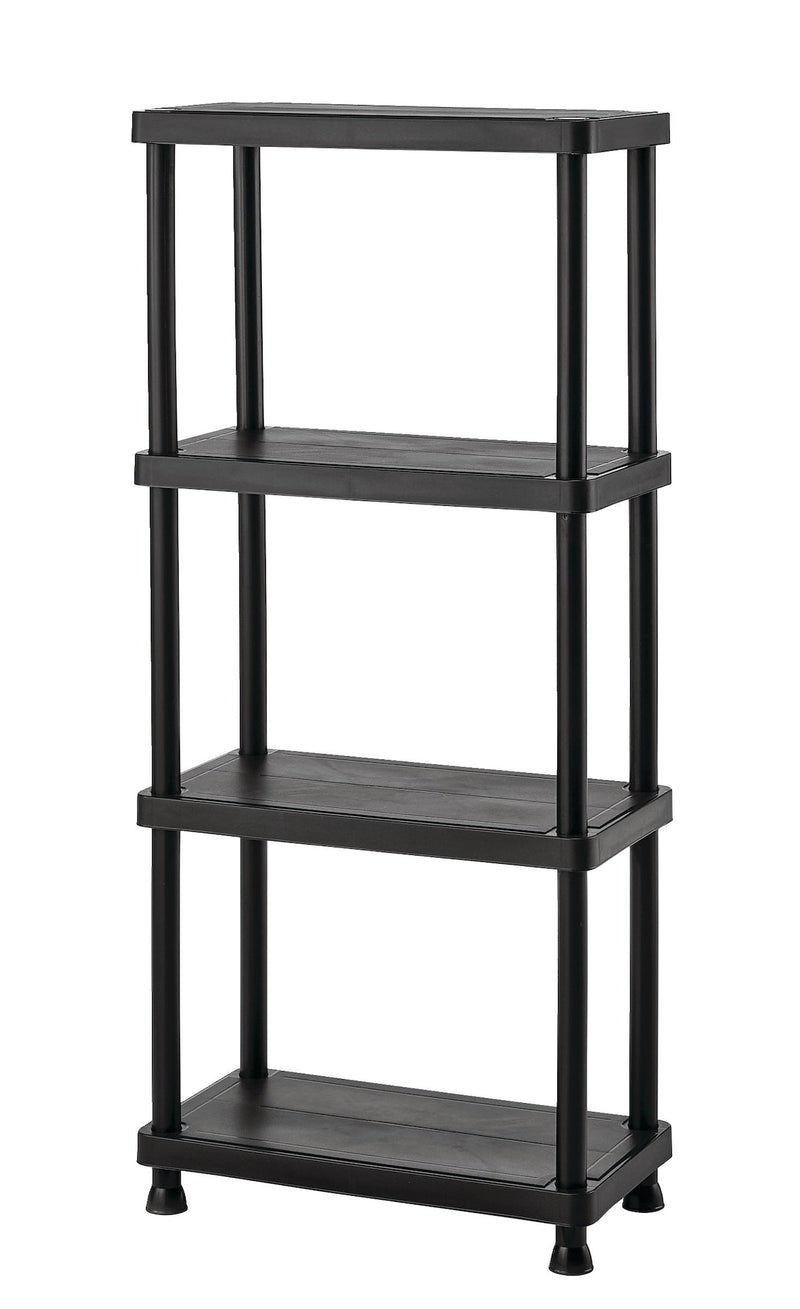 4-Shelf Resin/ Plastic Storage Rack/ Shelving Unit, 23 x 12 x 52-in C6756
