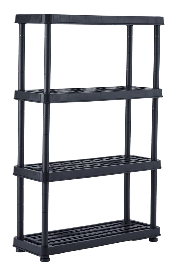Adjustable 4-Shelf Resin/ Plastic Storage Rack/ Shelving Unit, 36 x 14 x 54.5-in L7810