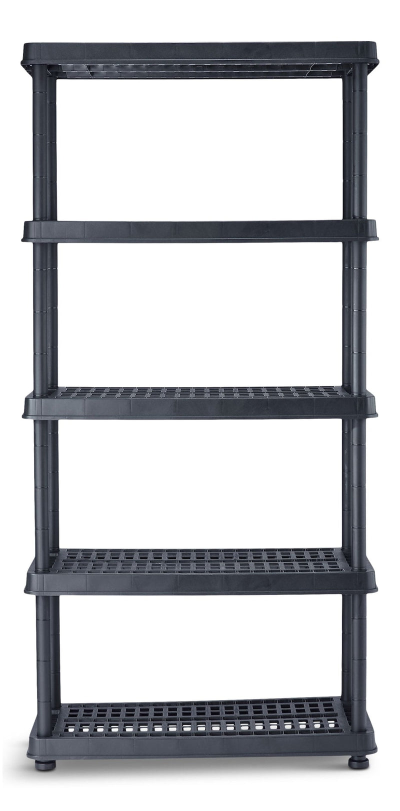 Adjustable 5-Shelf Resin/Plastic Storage Rack/Shelving Unit, 36 x 18 x 72-in T2479