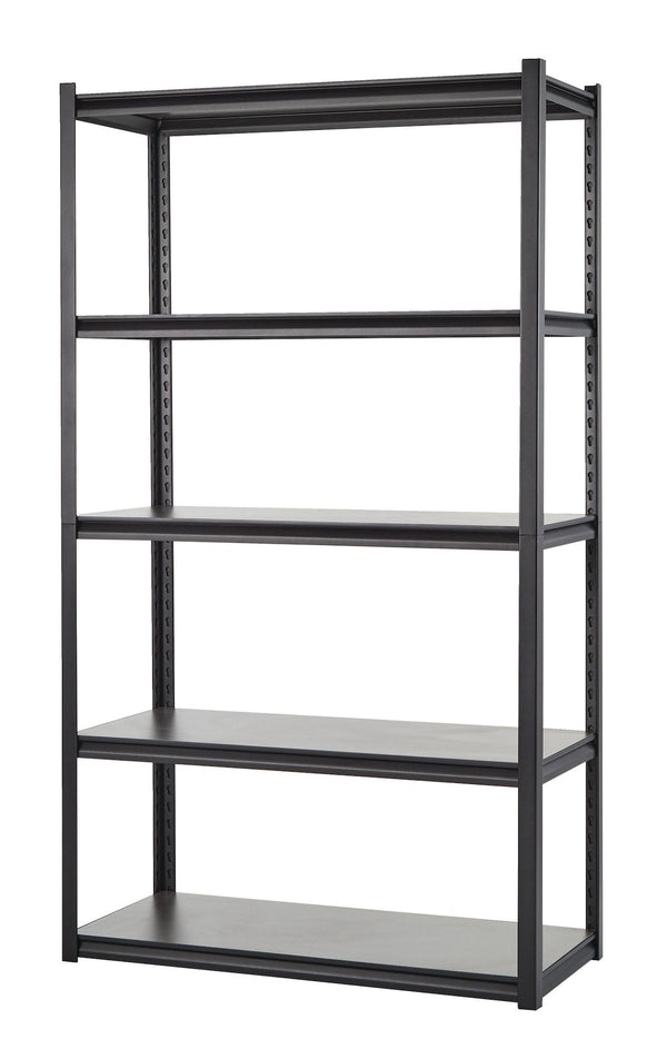 Adjustable 5-Shelf Steel Metal & Wood Storage Rack / Shelving Unit, 41 x 18 x 72-in R1624