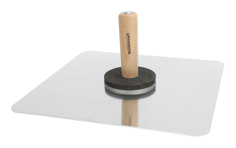 Aluminum Hawk, with Wooden Handle, Plaster & Drywall Tool, 13 x 13-in B3110