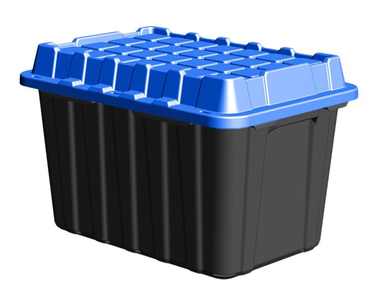 Heavy-Duty Polypropylene Tote with Domed Lid, 120-L J7716