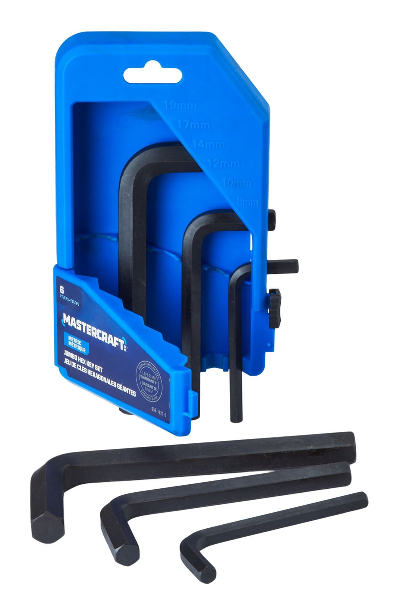 Jumbo Hex Key Set/Allen Wrench Set, Metric, High Quality Cr-V Steel, 6-pc F9278