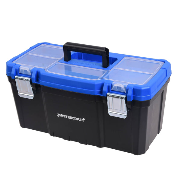 Portable Plastic Tool Box with Removable Tray & Tray Top, Blue, 19-in, Jumbo Hex Key Set/Allen Wrench Set, Metric, High... L5109