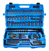 Socket Set, 229-pc, SAE / Metric, CRV, Black Steel Finish