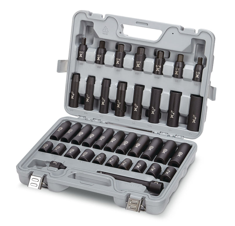 1/2-in Drive Professional Grade Impact Socket Set, 38-pc, CRMO W4123