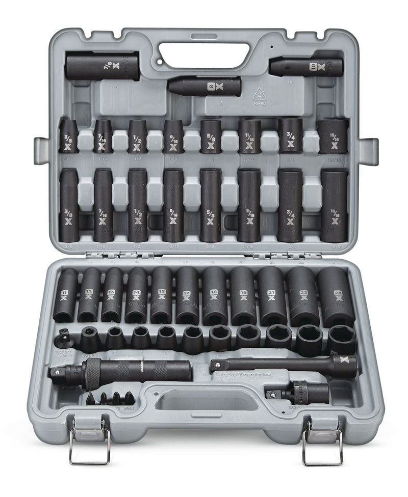 1/2-in Drive Professional Grade Impact Socket Set, 48-pc, CRMO G518
