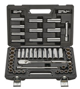 1/2-in Drive Professional Grade Socket Set, 45-pc, SAE/Metric, CRV, Nickel-Chrome Plating