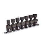 1/2-in Drive Swivel Impact Socket Set, 7-pc, Metric, Cr-Mo