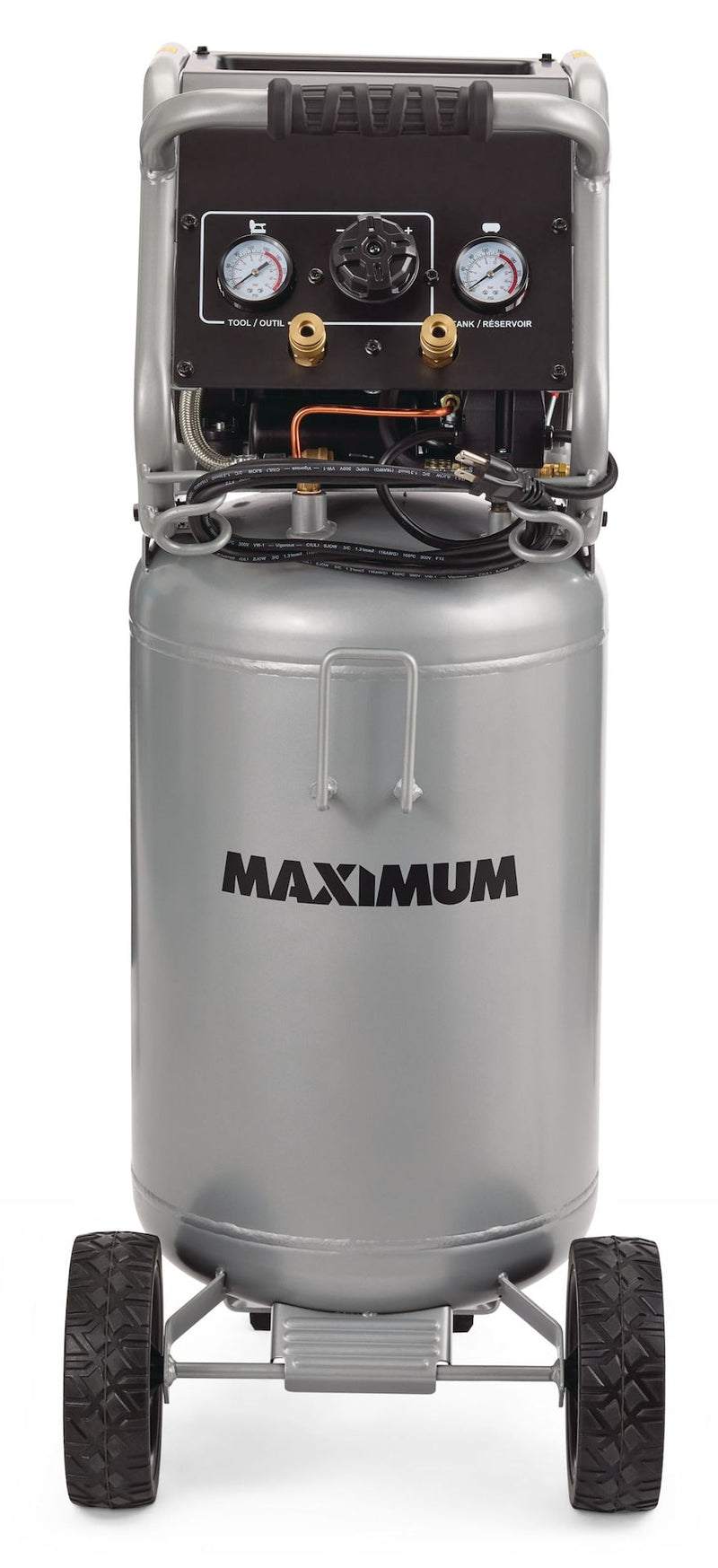 15-Gallon Oil-Free Quiet Portable Vertical Air Compressor with Top Tray F9419
