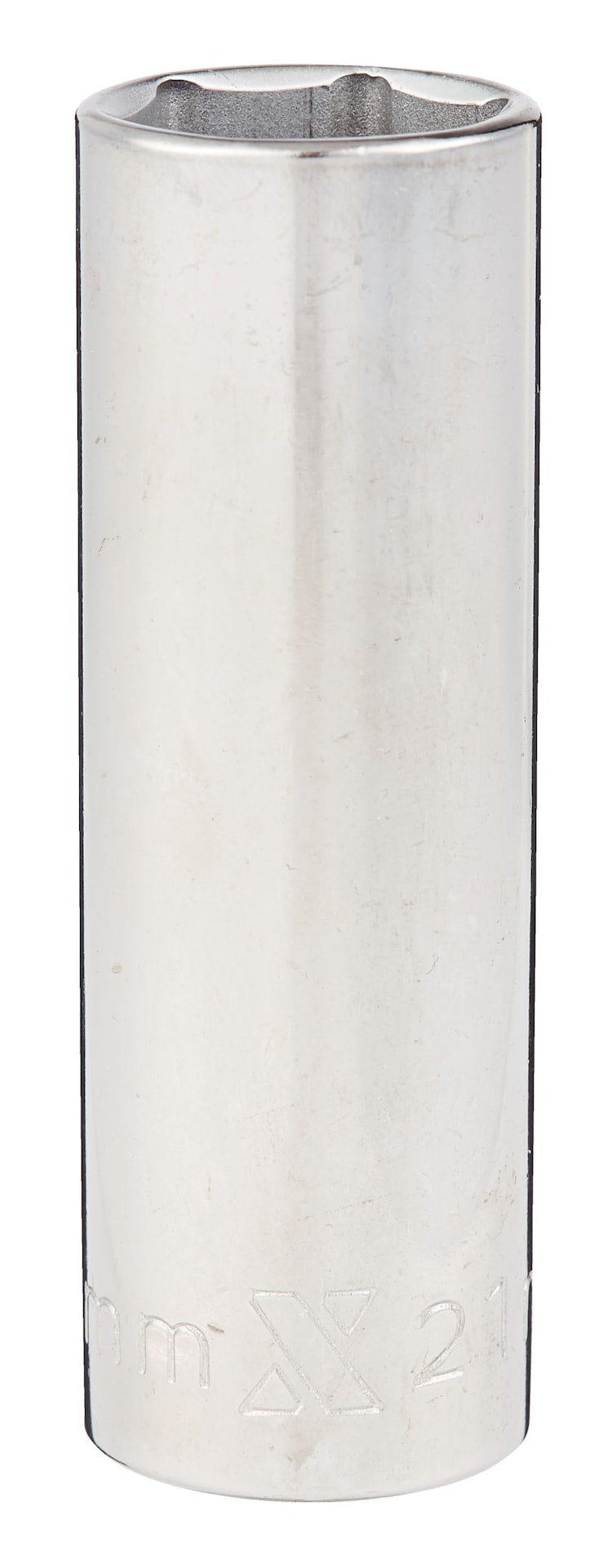 21mm 1/2-in Drive Deep Socket 6-Point, CRV, Chrome Plating J5669