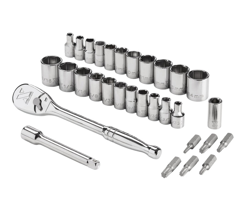 31 Piece 1/4" Drive Metric Socket Set E9390