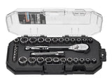 31 Piece 1/4" Drive Metric Socket Set